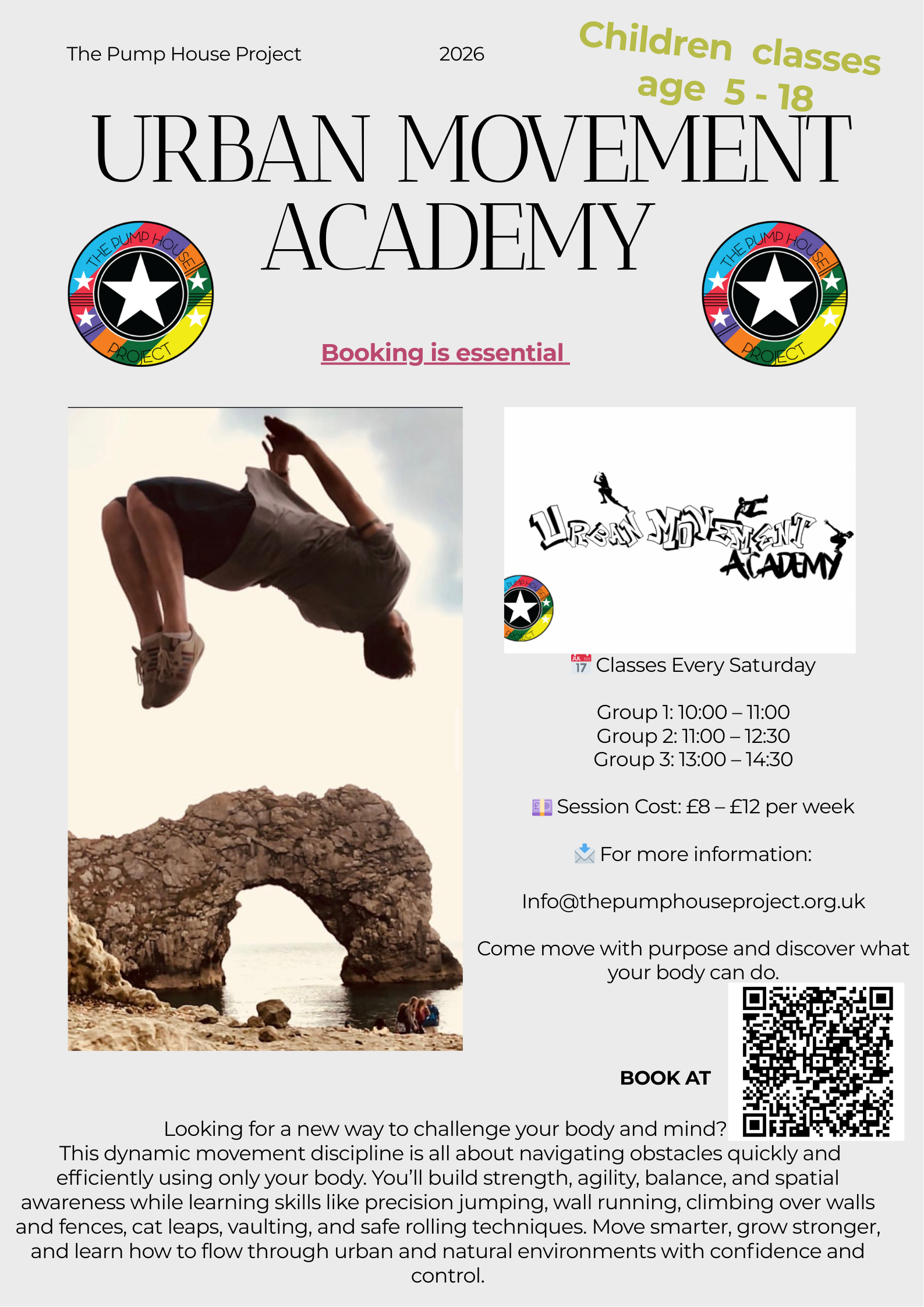 Urban Movement Academy Poster 26_01 Urban Movement Academy is a movement-based training programme dedicated to helping young people develop confidence